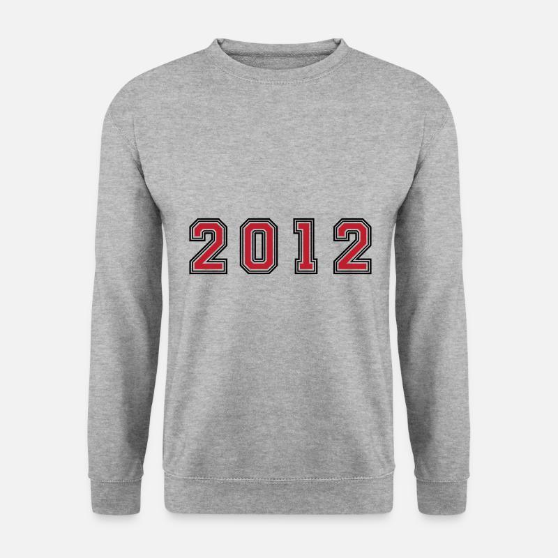 2012 year number - Unisex Sweatshirt - salt & pepper