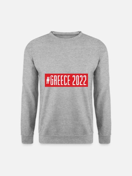 Greece 2022 - Unisex Pullover - Weißgrau meliert