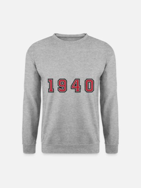 1940 year number - Unisex Sweatshirt - salt & pepper