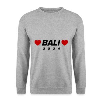 Bali 2024 Heart - Unisex Sweatshirt - salt & pepper - Front - Alina (178cm) & Michal (187cm)