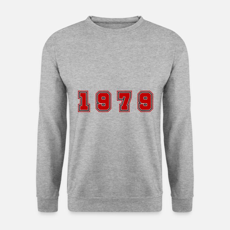 1979 Jahr Zahl - Unisex Pullover - Weißgrau meliert
