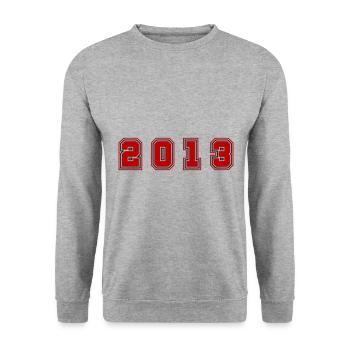 Numéro de l’année 2013 - Sweat-shirt Unisexe - gris chiné - Devant - Alina (178cm) & Michal (187cm)