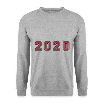 Numéro de l’année 2020 - Sweat-shirt Unisexe - gris chiné - Devant - Alina (178cm) & Michal (187cm)