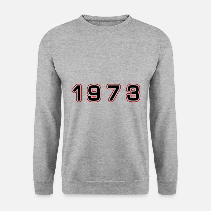 1973 Jahr Zahl - Unisex Pullover - Weißgrau meliert