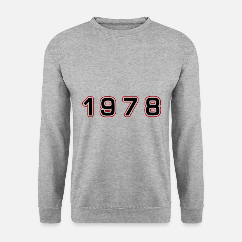 1978 Jahr Zahl - Unisex Pullover - Weißgrau meliert