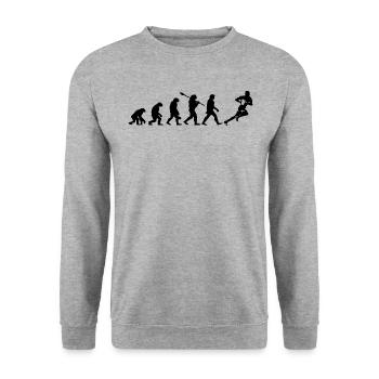RUGBY - Rugby Sport - Rugby Humour - Unisex Sweatshirt - salt & pepper - Front - Alina (178cm) & Michal (187cm)