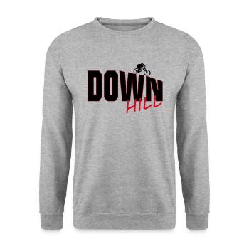 Downhill - Unisex Pullover - Weißgrau meliert - Vorne - Alina (178cm) & Michal (187cm)