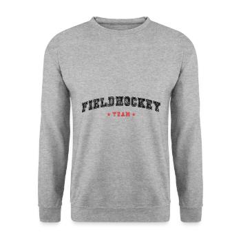 Équipe de hockey sur gazon - Sweat-shirt Unisexe - gris chiné - Devant - Alina (178cm) & Michal (187cm)
