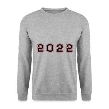 2022 year number - Unisex Sweatshirt - salt & pepper - Front - Alina (178cm) & Michal (187cm)
