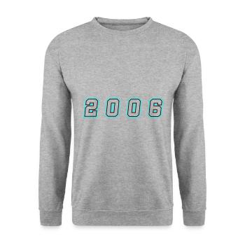 2006 Year Number - Unisex Sweatshirt - salt & pepper - Front - Alina (178cm) & Michal (187cm)