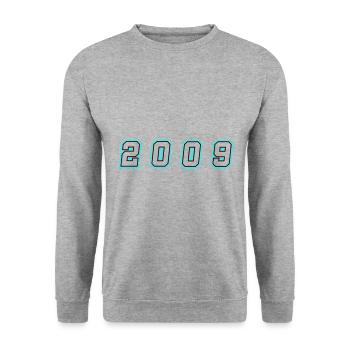 Numéro de l’année 2009 - Sweat-shirt Unisexe - gris chiné - Devant - Alina (178cm) & Michal (187cm)