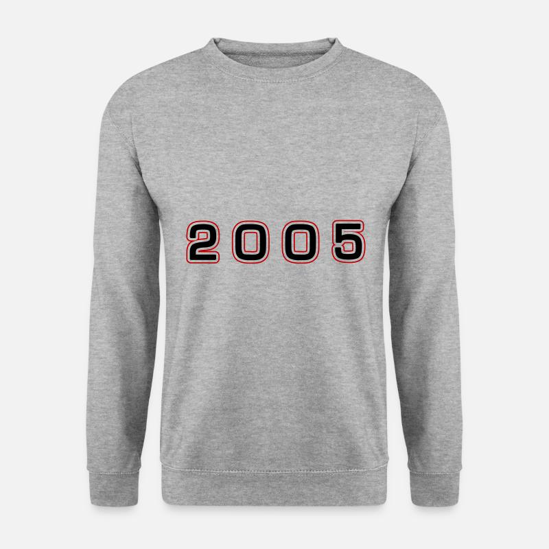 2005 Jahr Zahl - Unisex Pullover - Weißgrau meliert