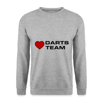 Fléchettes Équipe Coeur - Sweat-shirt Unisexe - gris chiné - Devant - Alina (178cm) & Michal (187cm)