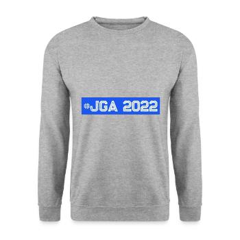 Jga 2022 - Sweat-shirt Unisexe - gris chiné - Devant - Alina (178cm) & Michal (187cm)