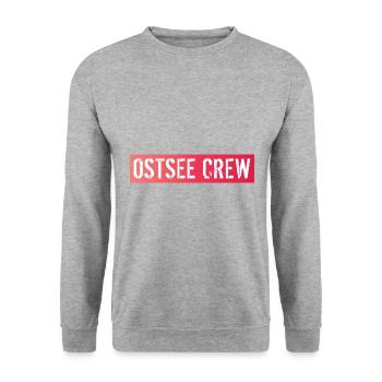 Ostsee Crew - Unisex Pullover - Weißgrau meliert - Vorne - Alina (178cm) & Michal (187cm)
