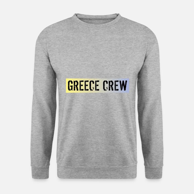 Greece Crew - Unisex Pullover - Weißgrau meliert