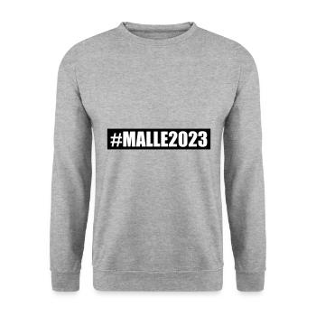 Malle 2023 - Unisex Sweatshirt - salt & pepper - Front - Alina (178cm) & Michal (187cm)