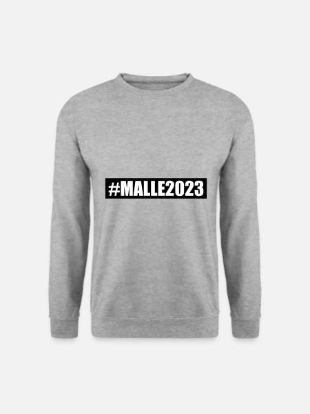 Malle 2023 - Unisex Pullover - Weißgrau meliert