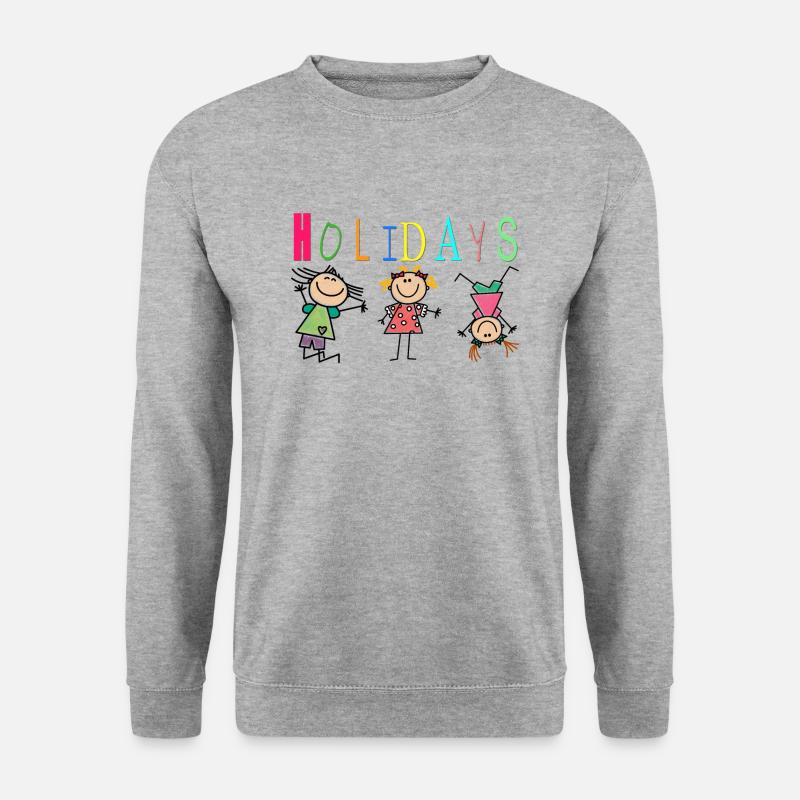 Urlaub - Unisex Pullover - Weißgrau meliert
