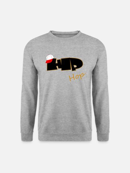 Hip Hop, Rap, Breakdance - Unisex Pullover - Weißgrau meliert