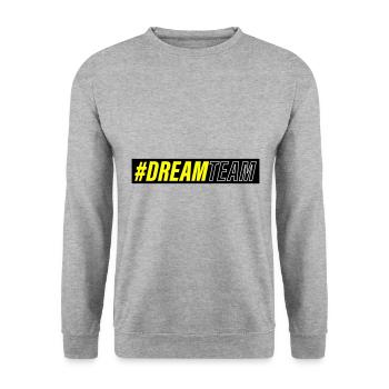 Dream Team - Unisex Pullover - Weißgrau meliert - Vorne - Alina (178cm) & Michal (187cm)