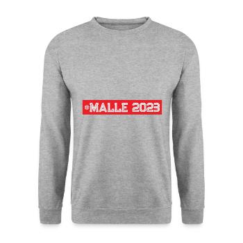 Malle 2023 - Sweat-shirt Unisexe - gris chiné - Devant - Alina (178cm) & Michal (187cm)