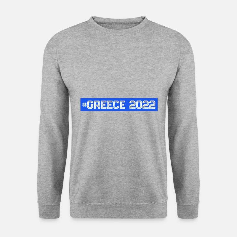 Greece 2022 - Unisex Pullover - Weißgrau meliert