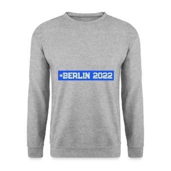 Berlin 2022 - Sweat-shirt Unisexe - gris chiné - Devant - Alina (178cm) & Michal (187cm)