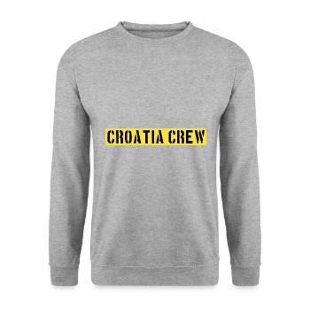 Croatia Crew - Unisex Sweatshirt - salt & pepper - Front - Alina (178cm) & Michal (187cm)