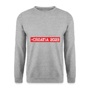Croatia 2023 - Unisex Sweatshirt - salt & pepper - Front - Alina (178cm) & Michal (187cm)