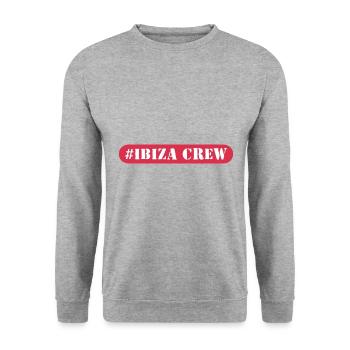 Ibiza Crew - Unisex Pullover - Weißgrau meliert - Vorne - Alina (178cm) & Michal (187cm)