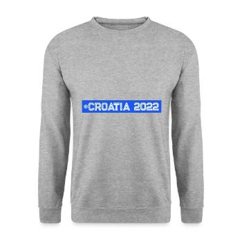 Croatia 2022 - Unisex Pullover - Weißgrau meliert - Vorne - Alina (178cm) & Michal (187cm)