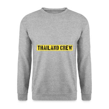 Thailand Crew - Unisex Pullover - Weißgrau meliert - Vorne - Alina (178cm) & Michal (187cm)