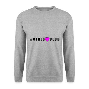 Club filles - Sweat-shirt Unisexe - gris chiné - Devant - Alina (178cm) & Michal (187cm)