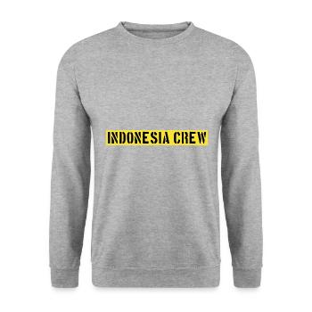 Indonesia Crew - Unisex Pullover - Weißgrau meliert - Vorne - Alina (178cm) & Michal (187cm)