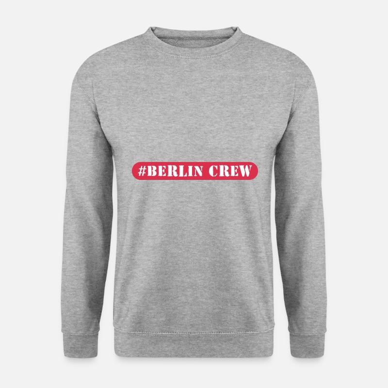 Berlin Crew - Unisex Pullover - Weißgrau meliert