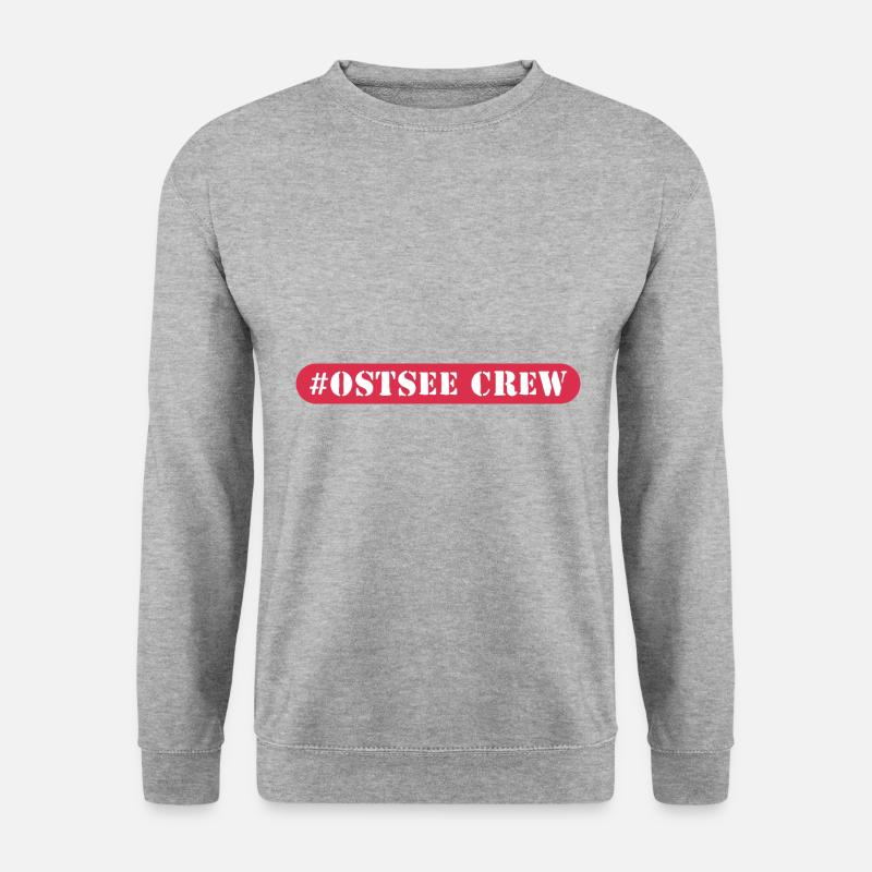 Ostsee Crew - Unisex Pullover - Weißgrau meliert