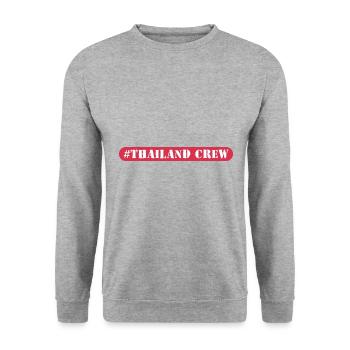 Thailand Crew - Unisex Pullover - Weißgrau meliert - Vorne - Alina (178cm) & Michal (187cm)