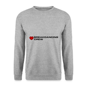 Breakdancing Crew - Unisex Pullover - Weißgrau meliert - Vorne - Alina (178cm) & Michal (187cm)