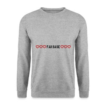 Fan Base Heart Love - Unisex Sweatshirt - salt & pepper - Front - Alina (178cm) & Michal (187cm)