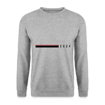 2024 year - Unisex Sweatshirt - salt & pepper - Front - Alina (178cm) & Michal (187cm)