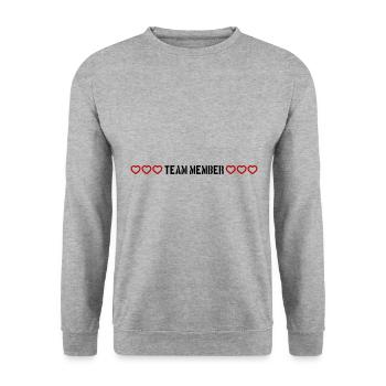 Team Member Heart Love - Unisex Sweatshirt - salt & pepper - Front - Alina (178cm) & Michal (187cm)