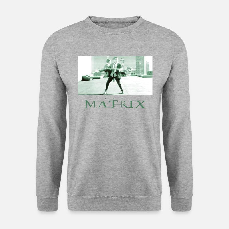 The Matrix Agent Smith - Unisex Pullover - Weißgrau meliert