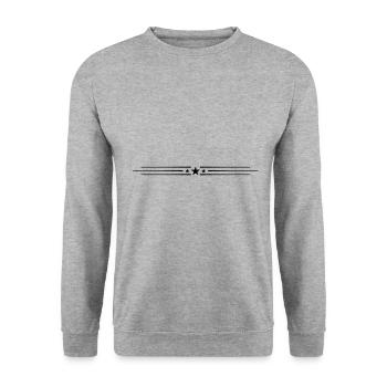 Élément de ligne d’étoile - Sweat-shirt Unisexe - gris chiné - Devant - Alina (178cm) & Michal (187cm)