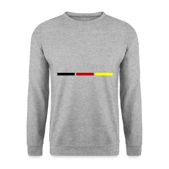 Germany Colors Symbol - Unisex Sweatshirt - salt & pepper - Front - Alina (178cm) & Michal (187cm)