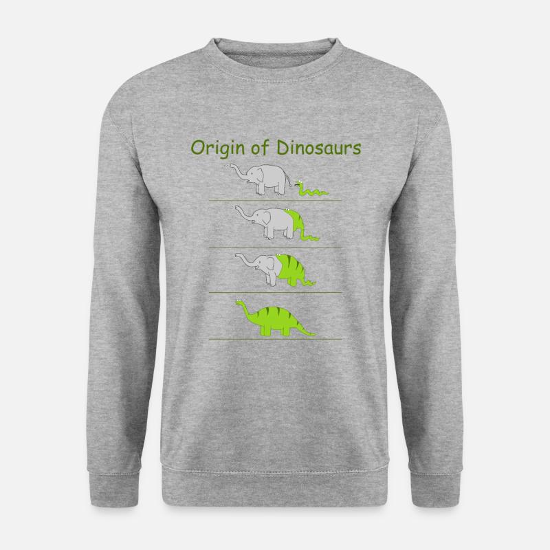Ursprung der Dinosaurier Humor Geschenk - Unisex Pullover - Weißgrau meliert