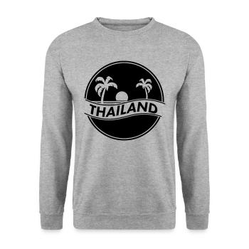 Thailand - Unisex Pullover - Weißgrau meliert - Vorne - Alina (178cm) & Michal (187cm)