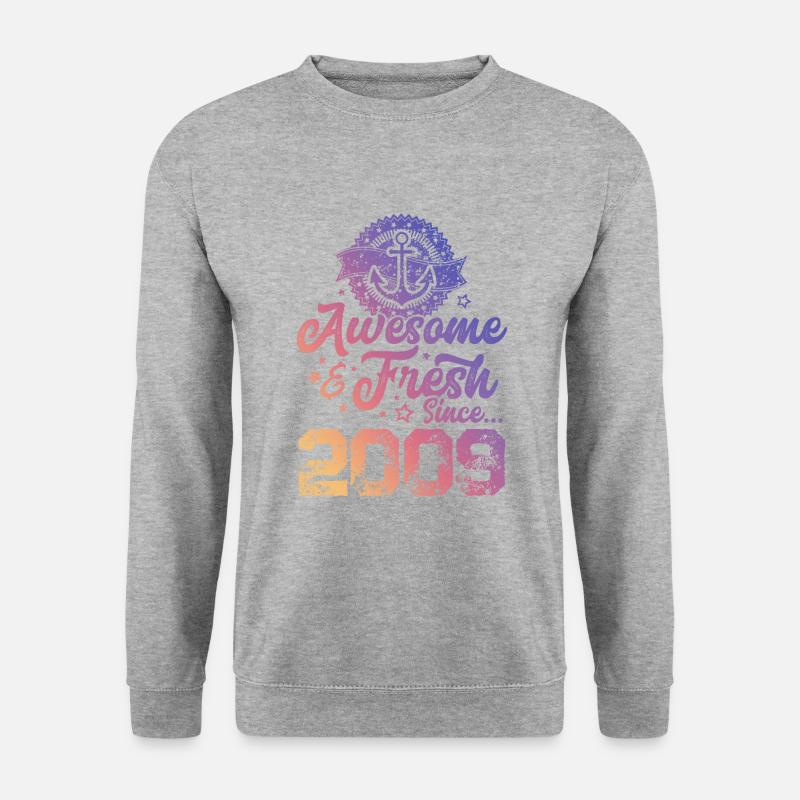 2009 awesome fresh - Unisex Pullover - Weißgrau meliert