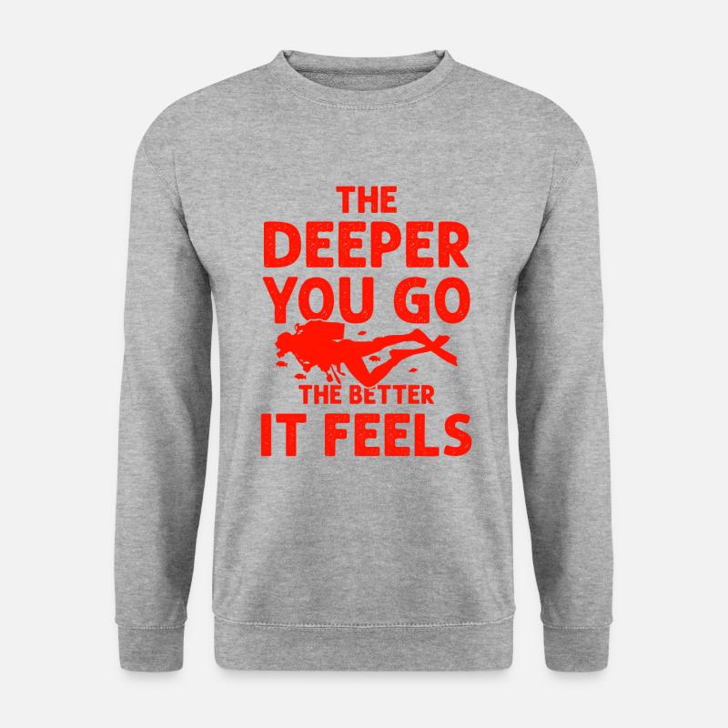 tiefsee tauchen - Unisex Pullover - Weißgrau meliert