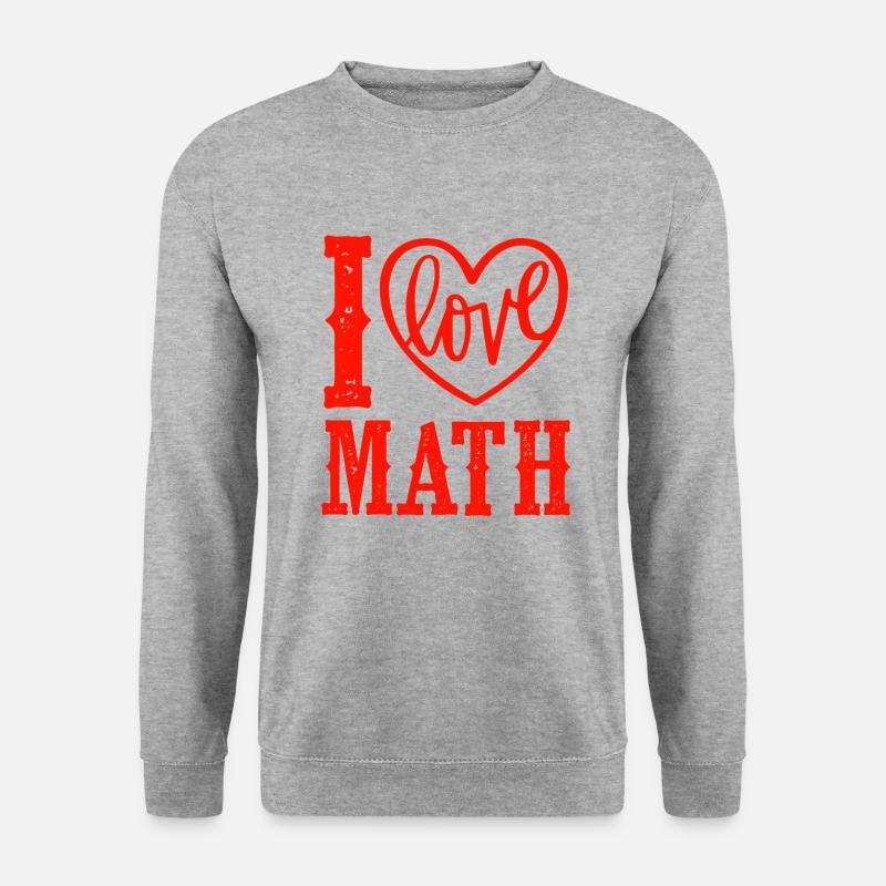 ich liebe mathematik - Unisex Pullover - Weißgrau meliert